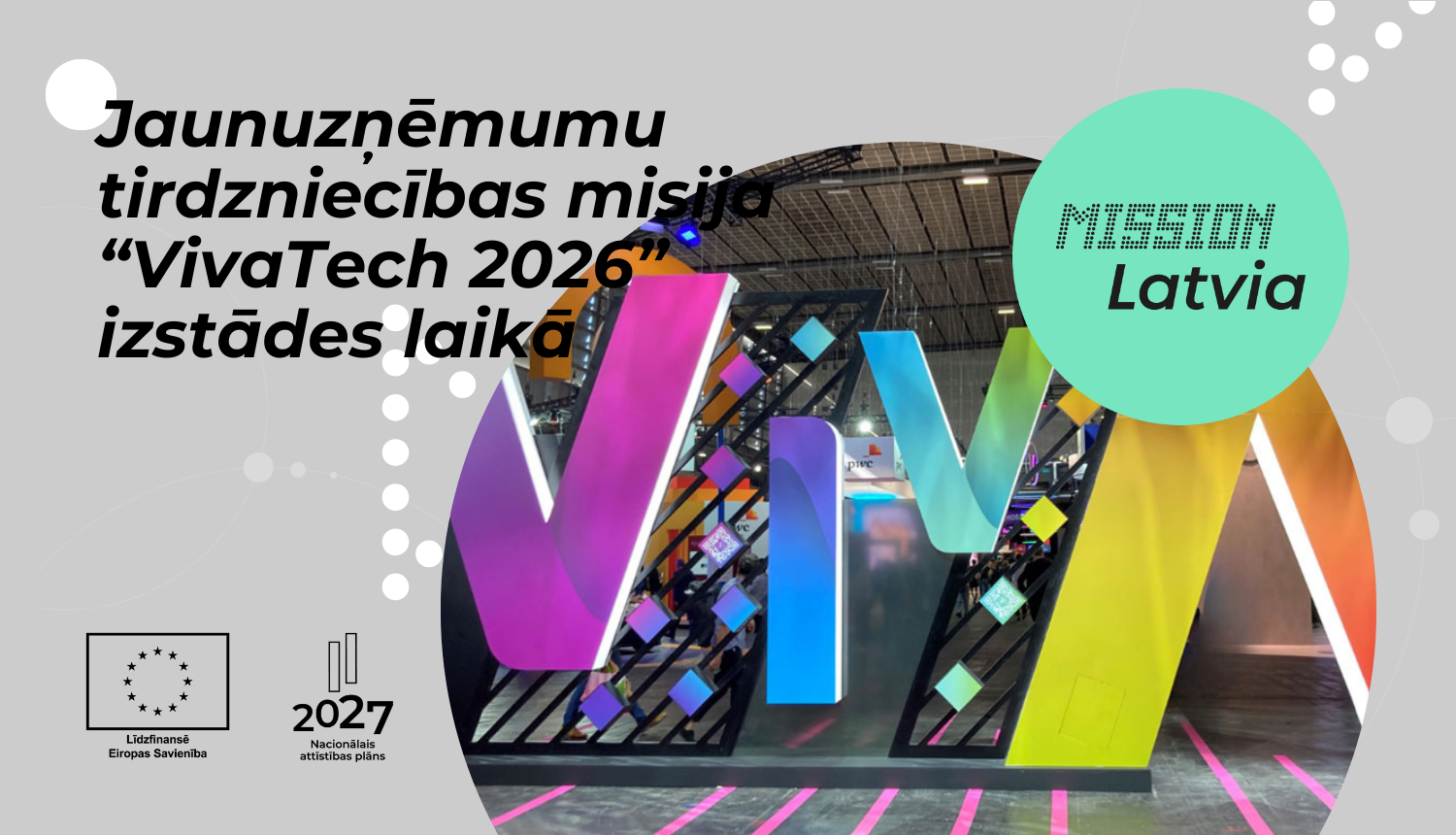 Tirdzniecības misija izstādes "Vivatech 2026" laikā