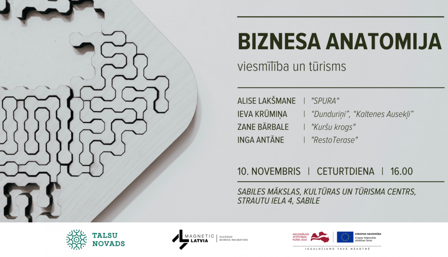 Pieredze, sarunas un diskusija: “Biznesa anatomija” - viesmīlība un tūrisms