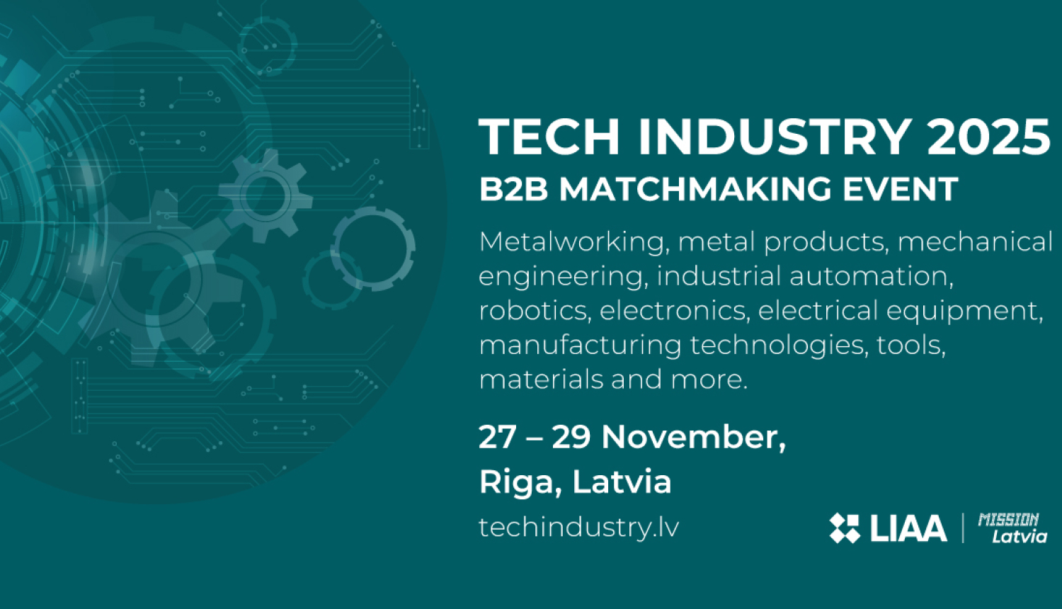 Latvijas ražotāju un ārvalstu iepircēju B2B kontaktbirža izstādes “Tech Industry 2025” laikā