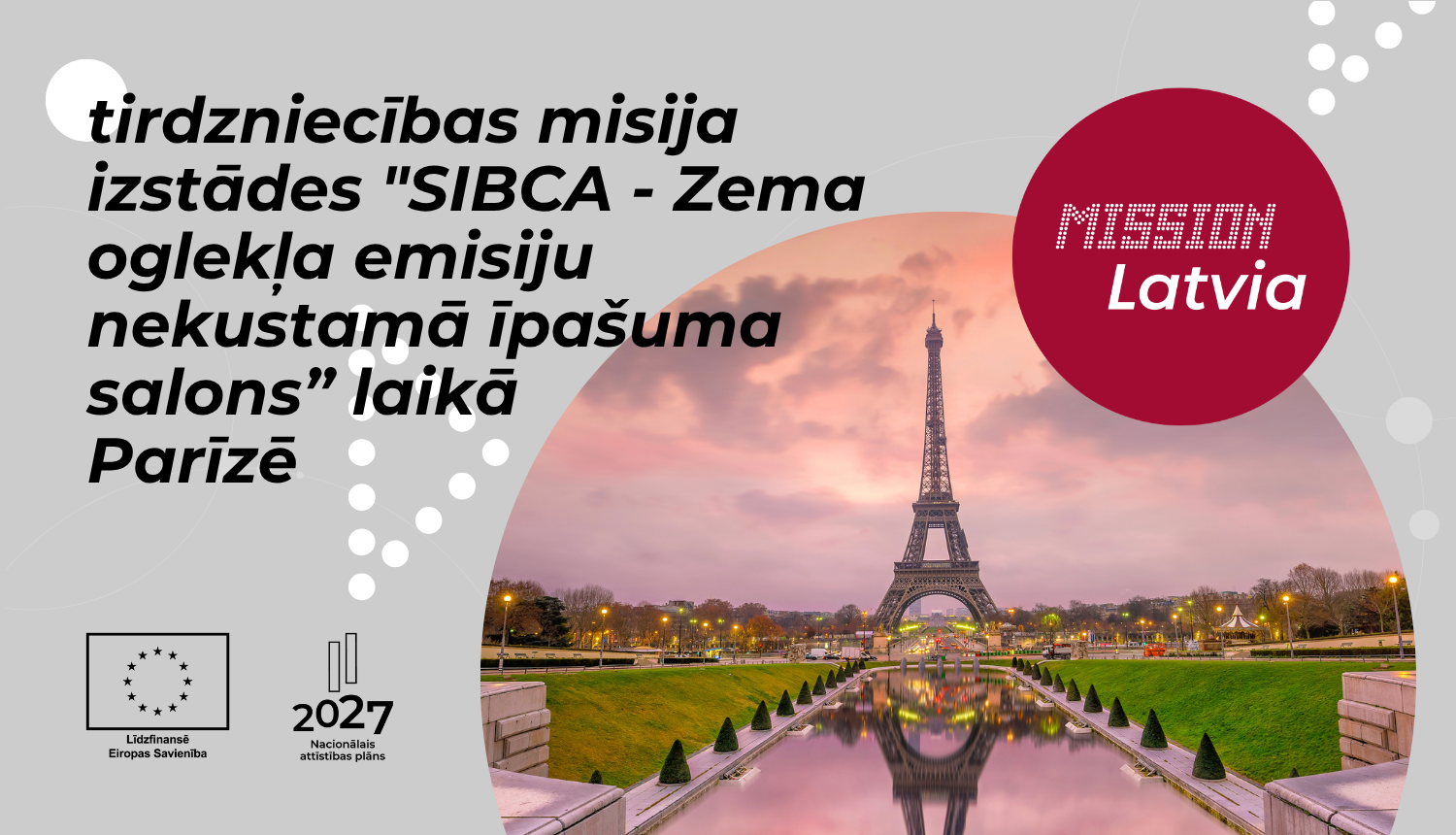 Tirdzniecības misija Parīzē 2025.g. 3.-5. septembrī