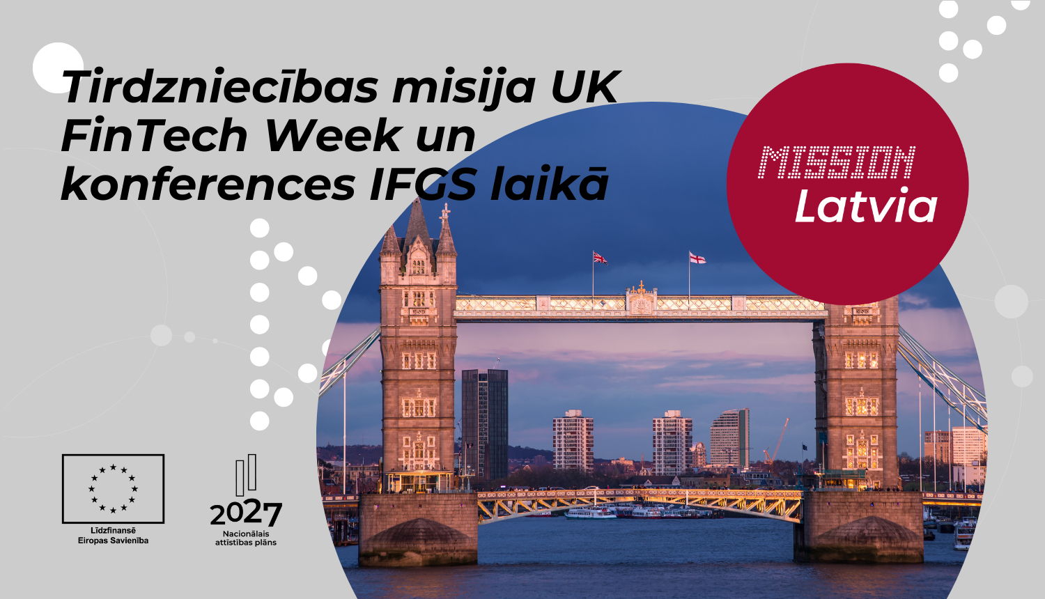 Tirdzniecības misija UK FinTech Week un konferences IFGS laikā