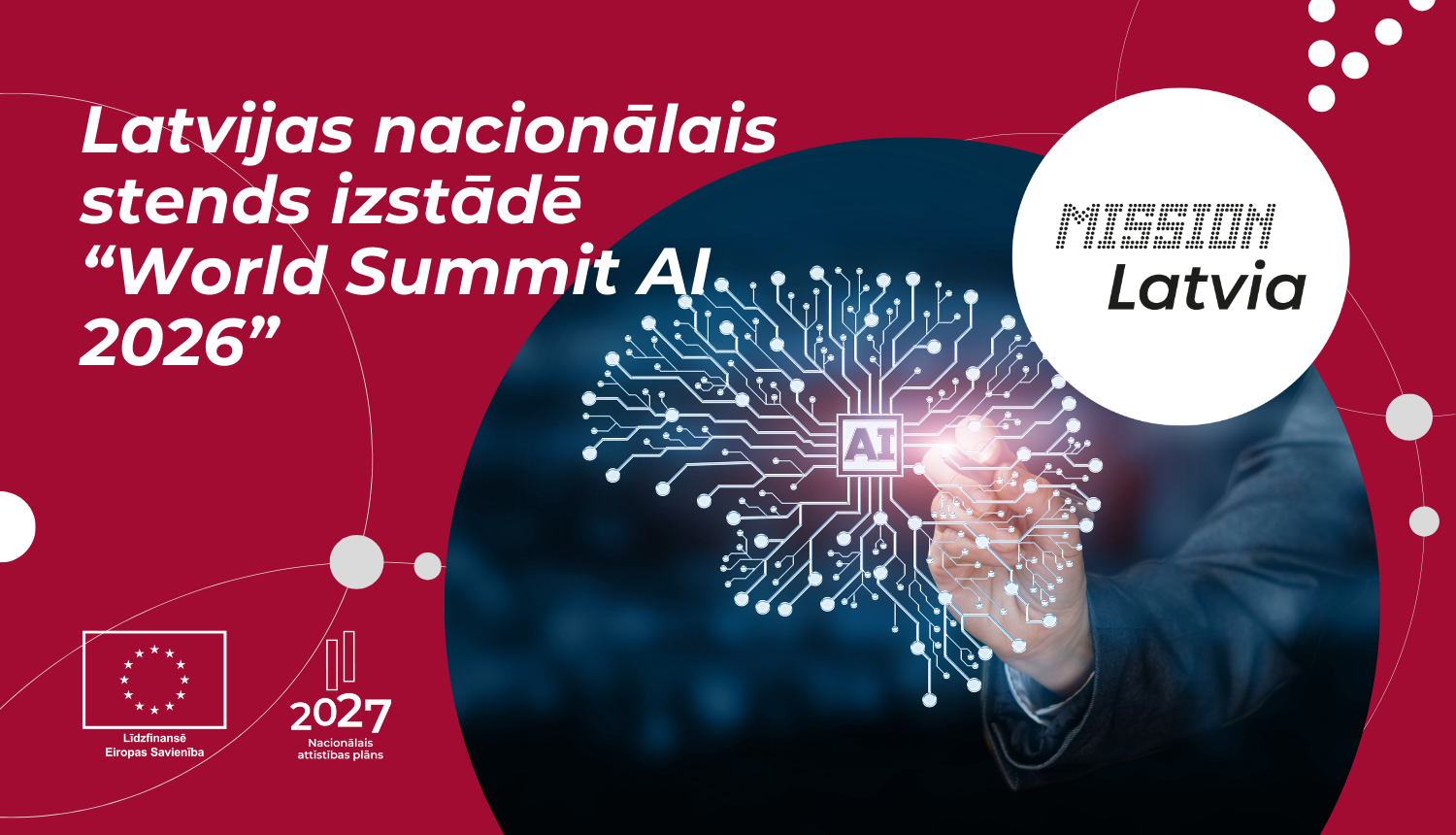 Latvijas nacionālais stends izstādē "World Summit AI 2026" Nīderlandē