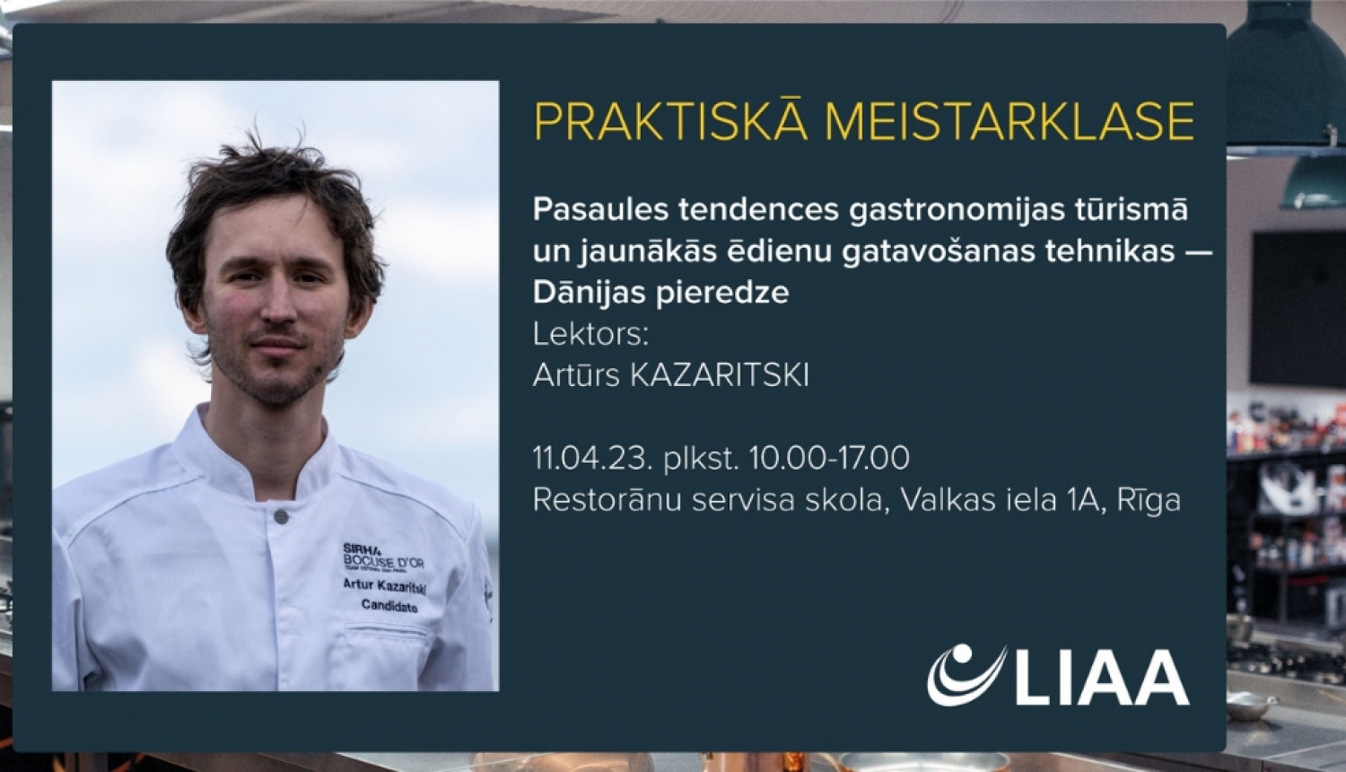 Praktiskā meistarklase: Pasaules tendences gastronomijas tūrismā un jaunākās ēdienu gatavošanas tehnikas - Dānijas pieredze